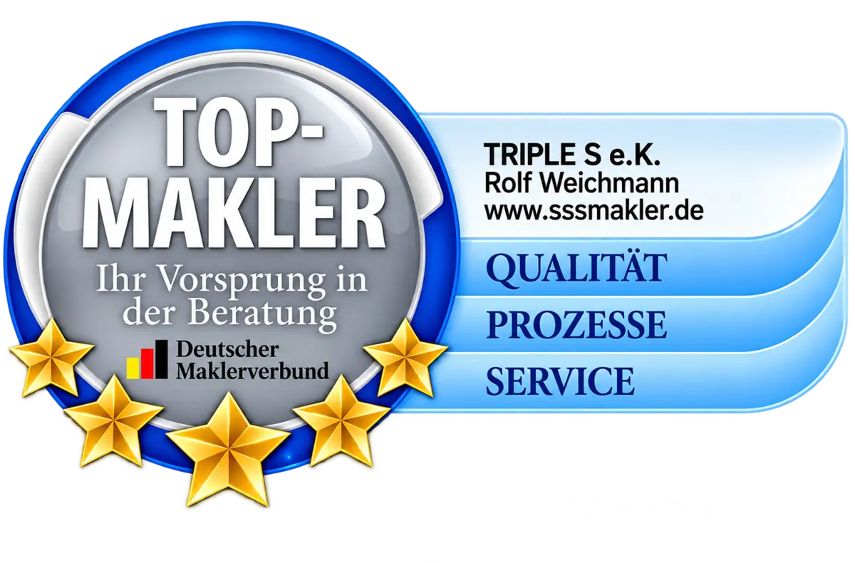 Top-Makler-Siegel des Deutschen Maklerverbunds für TRIPLE S e.K. – Qualität, Prozesse und Service